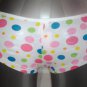 Gina Vior Cotton White with Pink Blue Yellow Green Polka Dot Boyshort Panties