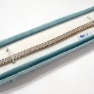 Beautiful Sterling Silver Tennis Bracelet W/ 48 Real Diamonds