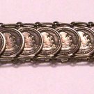 Vintage Silver Pope Giovanni XXIII Souvenir Coin Bracelet
