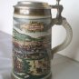 German Beer Stein with Pewter Top