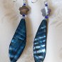 Handcrafted Blue Shell Earrings