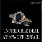 USGL 14K Yellow Gold Sapphire Diamond Womens Sz 7 Ring