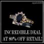 USGL 14K Yellow Gold Sapphire Diamond Womens Sz 7 Ring