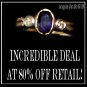 USGL 14K Yellow Gold Sapphire Diamond Womens Sz 7 Ring