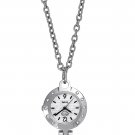 NIB NEW IN BOX Harley Davidson Women's Pendant Watch Necklace Stainless Silver Jewelry 76L26