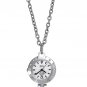 NIB NEW IN BOX Harley Davidson Women's Pendant Watch Necklace Stainless Silver Jewelry 76L26