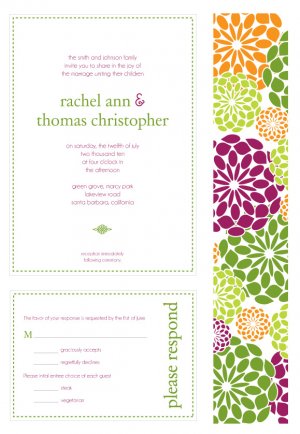 DIY Custom Wedding Invitation - Modern Dandelion Flower Design Customized Printable PDF