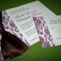 DIY Custom Wedding Invitation - Modern Damask Design Customized Printable PDF