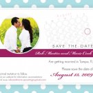 Polk-a-dot Pattern Post Card - Customized Printable Save The Date