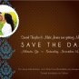 Damask Polk-a-dot Pattern Post Card - Customized Printable Save The Date