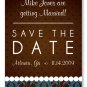 Damask Polk-a-dot Pattern Printable Magnet - Customized Save The Date Magnet