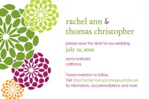 Modern Dandelion Flower Save The Date - Customized Printable Save The Date Card