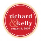 Custom Designed Wedding Stickers - Can use on Wedding Favors, Envelope Seals, Address Labels, etc.