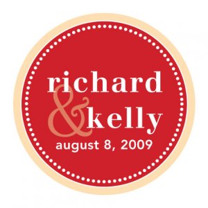 Custom Designed Wedding Stickers - Can use on Wedding Favors, Envelope Seals, Address Labels, etc.