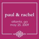 Contempo Wedding Logo - Customized First Names, Location and Wedding Date - Digital File