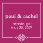 Contempo Wedding Logo - Customized First Names, Location and Wedding Date - Digital File