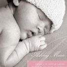 Classic Photo and Cursive Initial Design - Custom Printable Baby Boy or Girl Birth Announcement