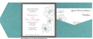 Modern Flower Invitation Suite