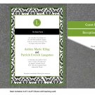 DIY Custom Wedding Invitation Suite - Modern Damask Design Customized Printable PDF