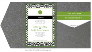 DIY Custom Wedding Invitation Suite - Modern Damask Design Customized Printable PDF