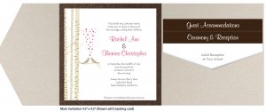 DIY Custom Wedding Invitation Suite - Love Bird Design Printable PDF, RSVP card, and 2 inserts