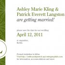 Stitched Flower Save The Date Post Card - Customized Printable Save The Date Card