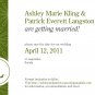 Stitched Flower Save The Date Post Card - Customized Printable Save The Date Card