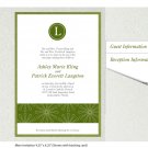 DIY Custom Wedding Invitation Suite - Modern  Stitched Flower Customized Printable PDF