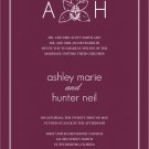 DIY Orchid Flower Invitation Suite, RSVP Card, plus Belly Band