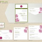DIY Custom Wedding Invitation Suite - Garden Flower Design Customized Printable PDF
