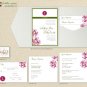 DIY Custom Wedding Invitation Suite - Garden Flower Design Customized Printable PDF