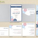 DIY Custom Wedding Invitation Suite - Modern Dandelion Flower Design Customized Printable PDF