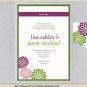 DIY Custom Wedding Invitation Suite - Modern Dandelion Flower Design Customized Printable PDF