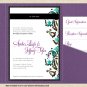 DIY Custom Wedding Invitation Suite - Damask Design Printable PDF, RSVP card, and 2 inserts