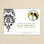 Black and White Damask Save The Date - Customized Printable Save The Date Card