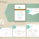 DIY Custom Wedding Invitation Suite - Beach Sea Shells Design Customized Printable PDF