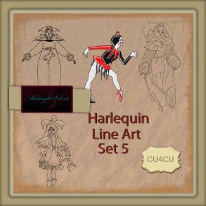 Harlequin Line Art 5