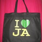 I LOVE JA Black Canvas Large Tote
