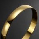 18 Ct Gold Plain Bangle - WIDE (B257) (C107)