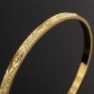 18 Ct Yellow Gold Filigree Bangle - FINE (B323) (C140)