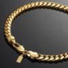 18 Carat Gold Chunky Curb Bracelet 6mm (B874) (B804)