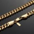18 Carat Gold Chunky Curb Necklace 6mm  (N804)