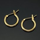 18 Ct YG Children's Hoop Earrings (E301-Y)