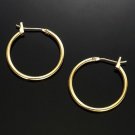 18 Ct YG Regular Hoop Earrings (E303-Y)
