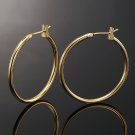 18 Ct YG Medium Hoop Earrings (E304-Y)