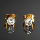 18 Ct YG Stud Earrings w/ CZ Stone (E320-Y)