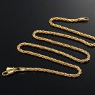 18 Ct YG Rope Necklace w/ Lobster Clasp (N250-Y)