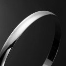 18 Ct WG Plain Bangle - Medium Width (C106-W)
