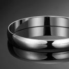 18 Ct WG Plain Bangle - Large Width (C107-W)