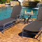 Tortuga Outdoor Set of 2 Tuscan Lorne Chaise Loungers and Side Table  TLCLT-002